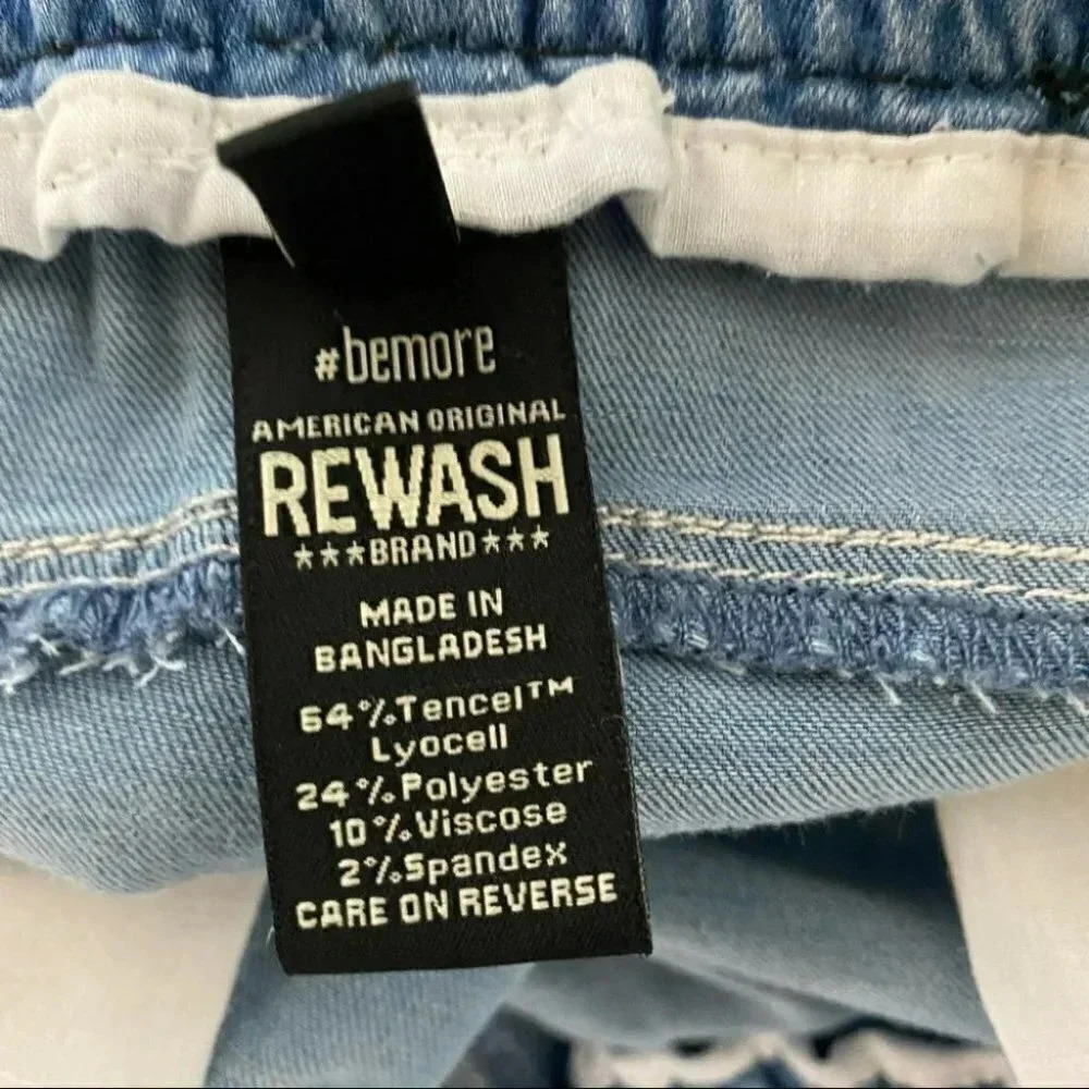 Rewash M Elastic Waist Drawstring Cropped 25” Ins… - image 5